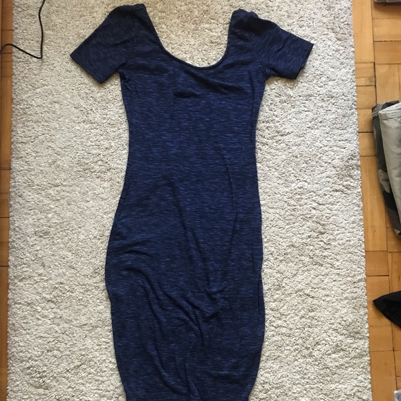 Dynamite - Women’s Blue Heathered Midi Dress - XS - Picture 3 of 4